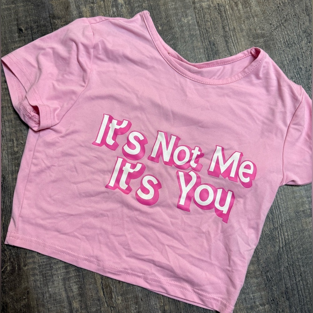 SHEIN Pink Short Sleeve Tee Casual Graphic